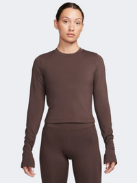 Nike One Fitted Women Training Long Sleeve Baroque Brown/Black