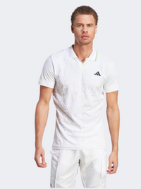 Adidas Full Lift Pro Men Tennis Polo Short Sleeve White