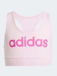 Adidas Essentials Linear Logo Girls Sportswear Bra Pink/Lucid Fuchsia