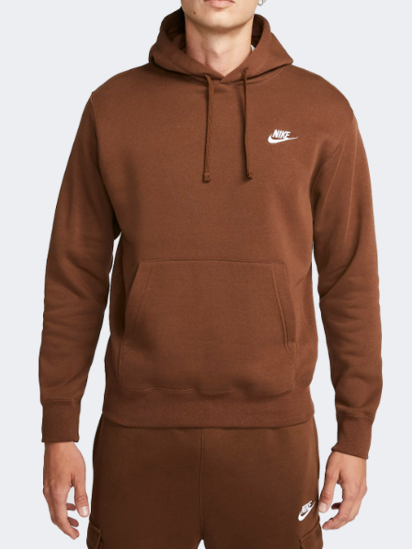 Nike Sportswear Club Fleece Men Lifestyle Hoody Brown