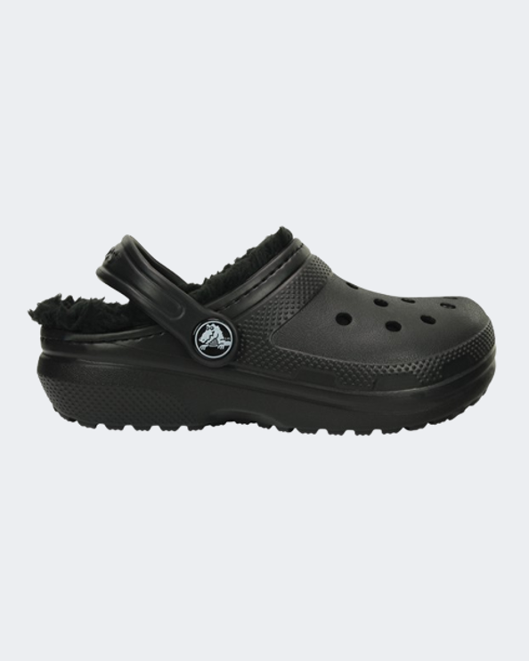 Crocs Classic Lined Clog Kids Lifestyle Slippers Black