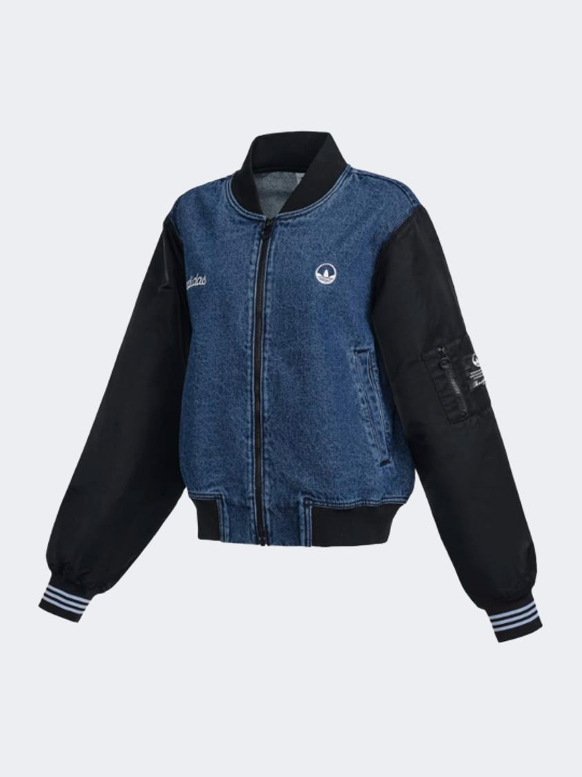 Adidas Collegiate Denim Women Original Jacket Black/Blue