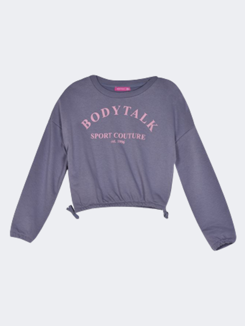 Bodytalk Cropped Girls Lifestyle Sweatshirt Purple