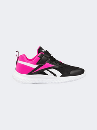 Reebok Rush Runner 5 Kids-Girls Running Shoes Black/Pink/White