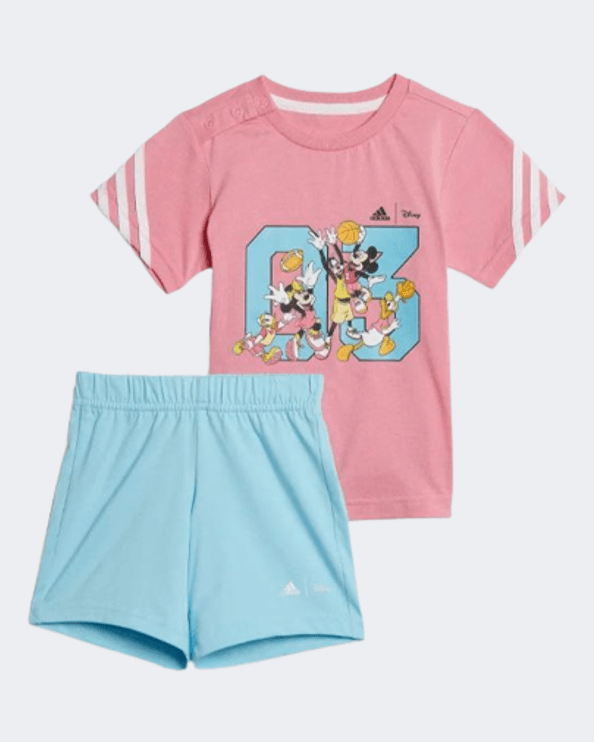 Adidas X Disney Mickey Mouse Infant-Girls Training Suit Pink/Blue Hk6656