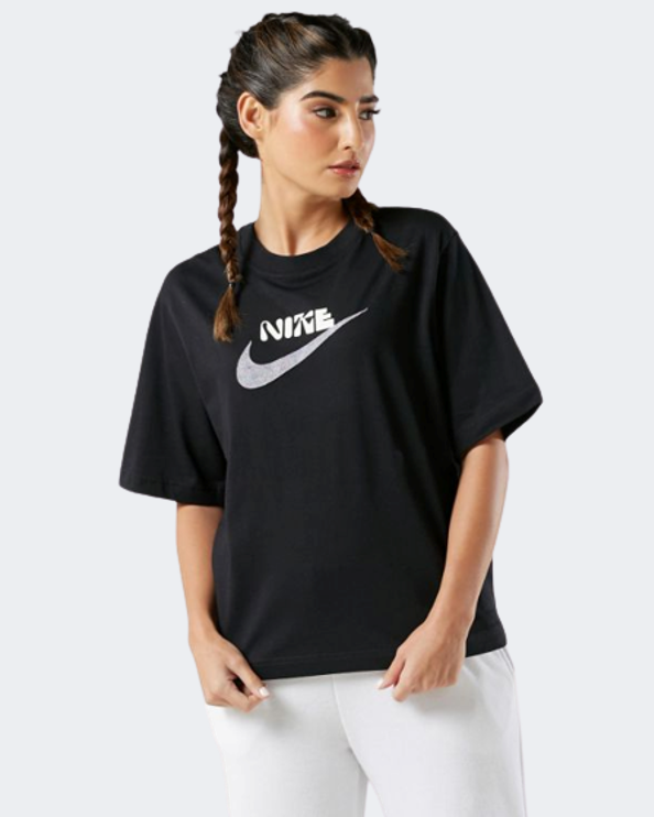 Nike Fiber Boxy Women Lifestyle T-Shirt Black Dr9006-010