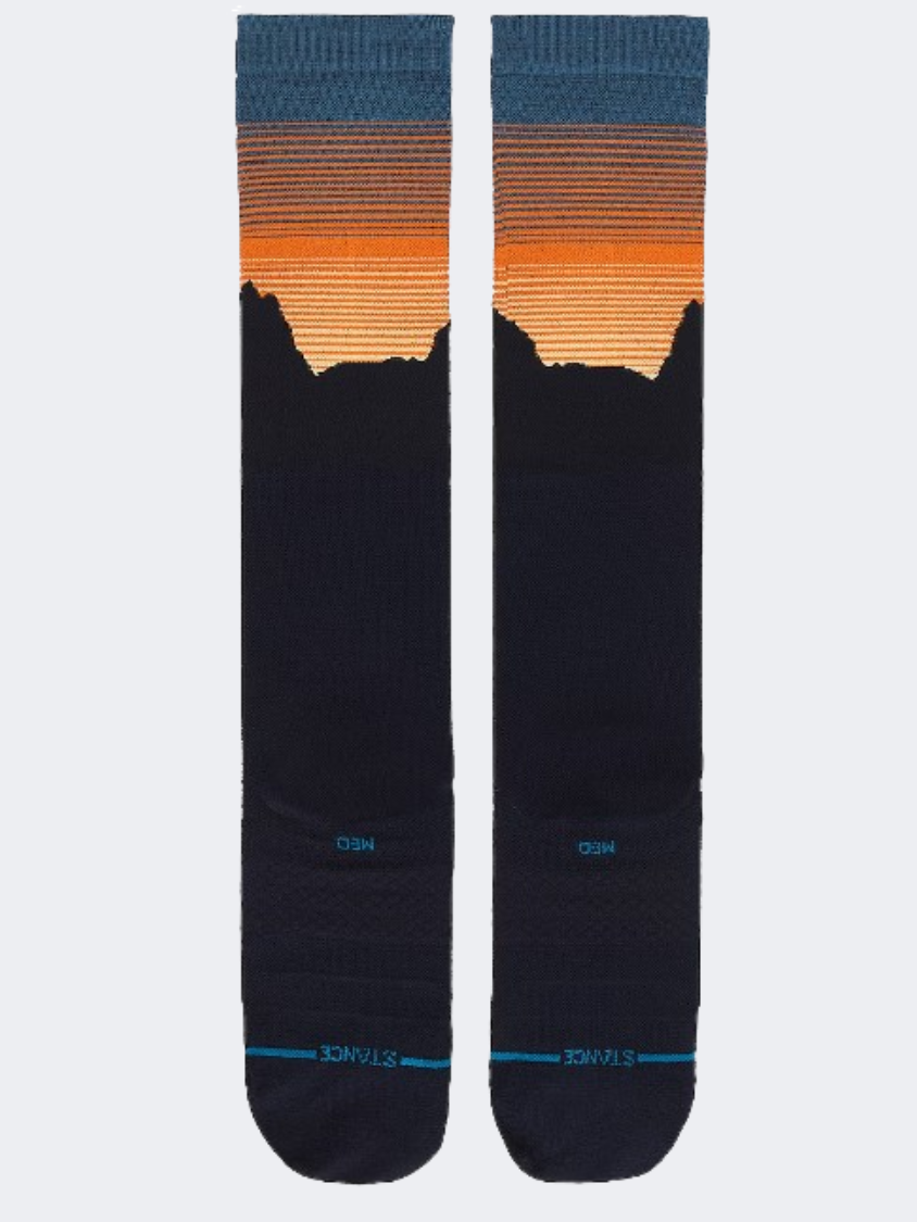 Stance Rising Jimmy Chin Snow Unisex Skiing Sock Navy/Orange/Black