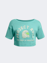 Under Armour Project Rock Balance Graphic Women Training T-Shirt Green/Yellow/Silt