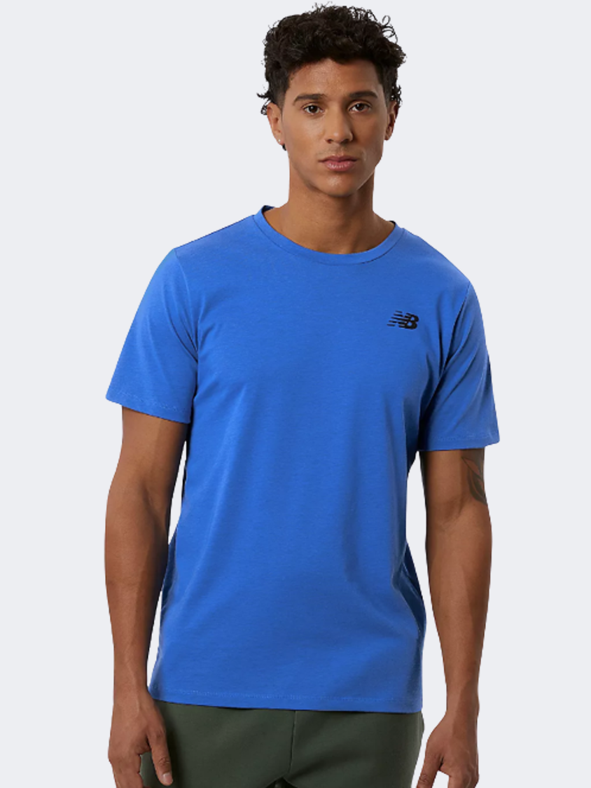 New Balance Heathertech Men Training T-Shirt Marine Blue