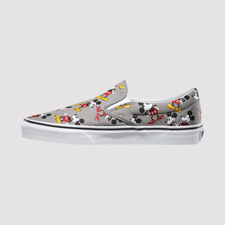 Vans Classic Slip-On (Disney) Mickey Mouse Unisex Lifestyle Shoes Grey