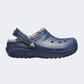 Crocs Classic Lined Clog Kids Lifestyle Slippers Navy/Grey 207010-459