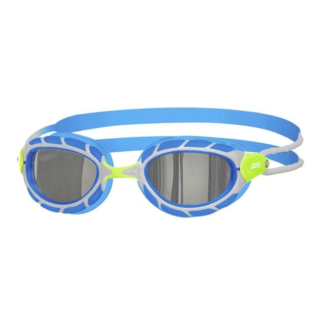 Zoggs Predator Titanium L/Xl Unisex Swim Goggles Silver/Blue/Lime 311797/000