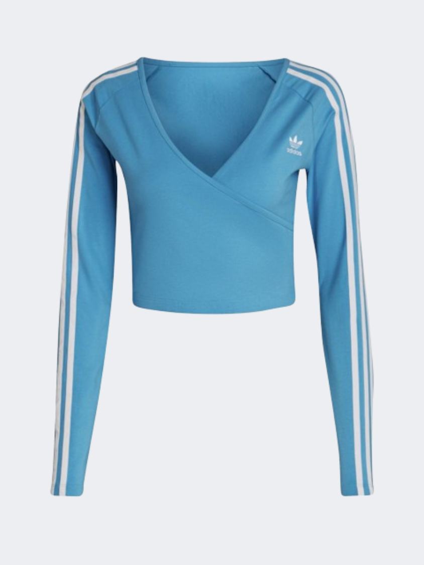 Adidas 3 Stripes Women Original Long Sleeve Sky Blue