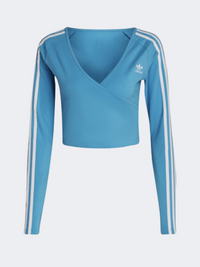 Adidas 3 Stripes Women Original Long Sleeve Sky Blue