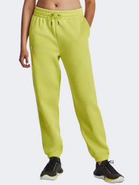 Under Armour Essential Women Lifestyle Pant Lime Yellow/White