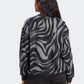 Adidas Abstract Allover Animal Print Women Original Sweatshirt Black/Grey