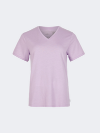 O&#39;Neill Essentials V-Neck Women Lifestyle T-Shirt Purple Rose