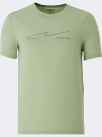 Erke Crew  Men Running T-Shirt Grass Green
