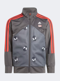 Adidas X Marvel Spider Man Little-Boys Sportswear Jacket Grey/Black/Red
