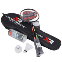Joerex Badminton Racket 2Rackets+3Shuttlec Badmn Racquet Red And Green