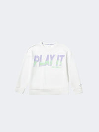 Erke Pullover Kids-Girls Training Sweatshirt White