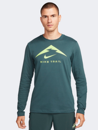 Nike One Dri-Fit Men Running Long Sleeve Deep Jungle