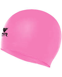 Tyr Unisex Swimming Lcl-650 Solid Latex Pink Swim Cap