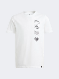 Adidas Brand Love Graphic Kids-Boys Sportswear T-Shirt White