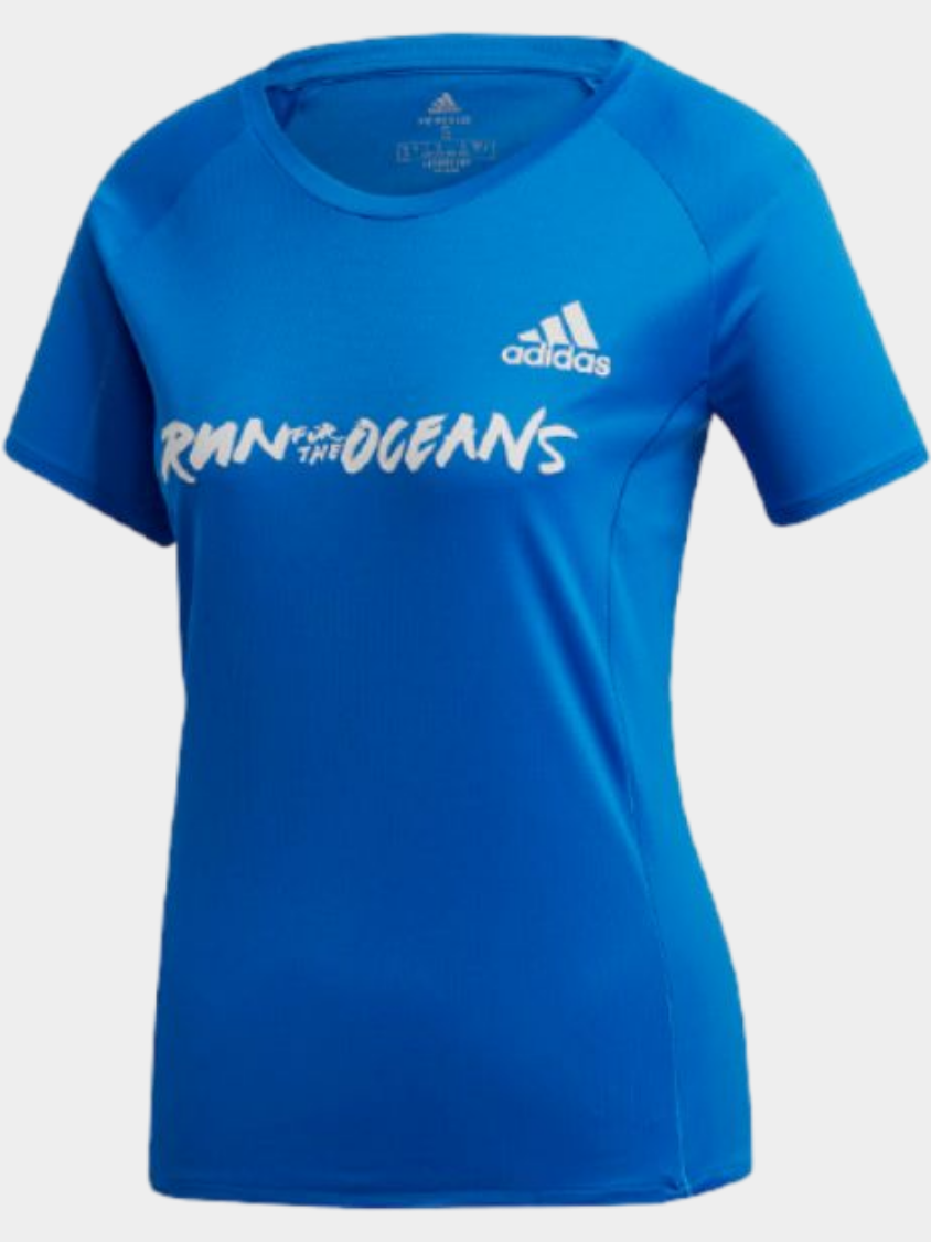 Adidas Rise Up N Run Women Running T-Shirt Blue