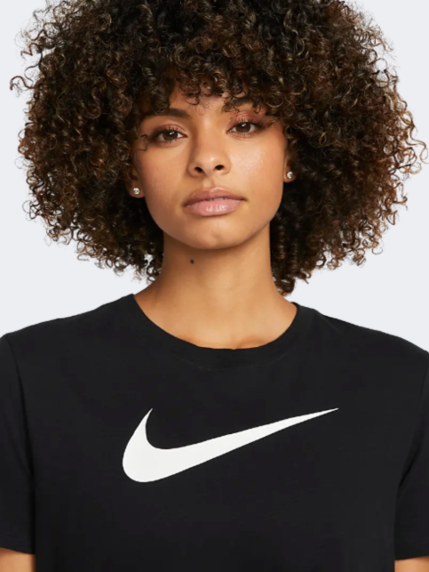 Nike Dri-Fit Swoosh Women Training T-Shirt Black/White