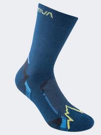La Sportiva X Cursion Unisex Hiking Sock Blue/Lime Punch