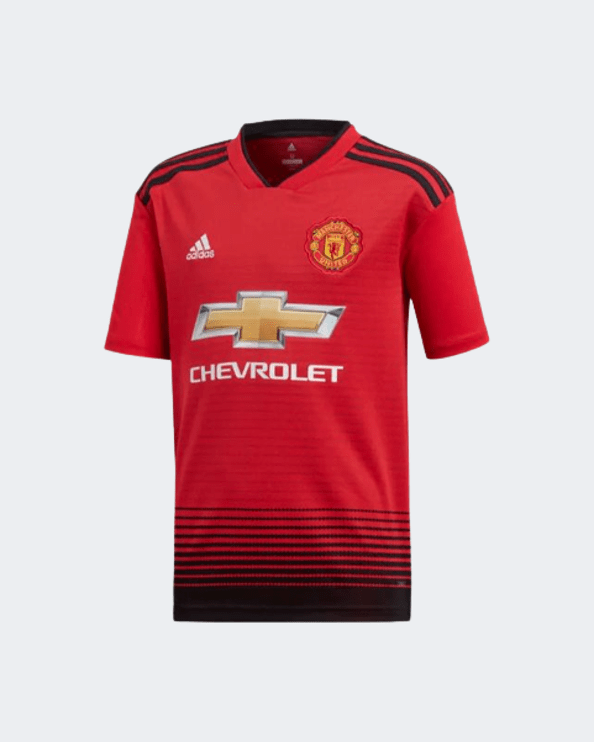 Adidas Manchester United Home Kids-Boys Football T-Shirt Red/Black