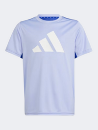 Adidas Essentials Logo Boys Sportswear T-Shirt Lucid Blue/White