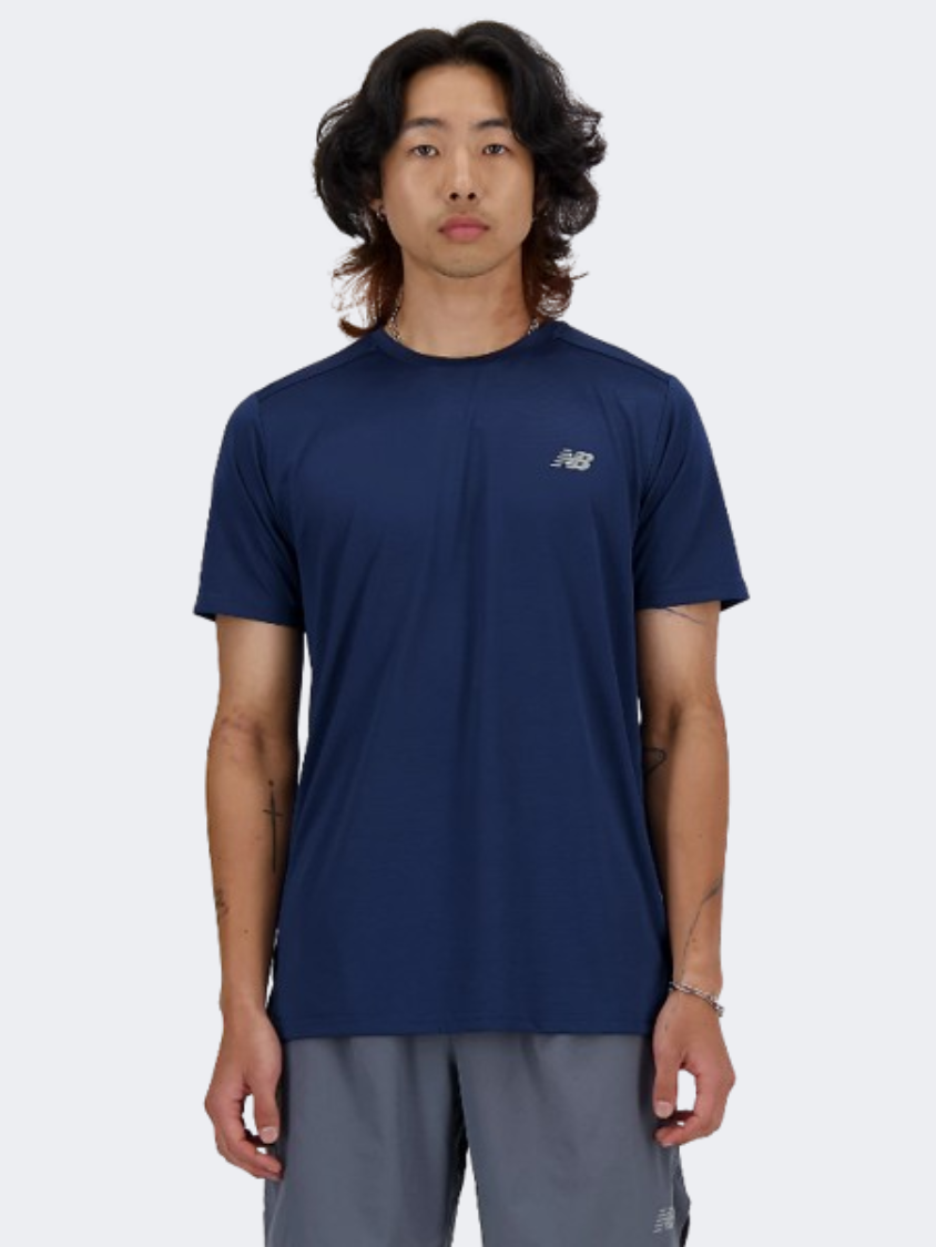 New Balance Essentials Run Men Performanc T-Shirt Navy