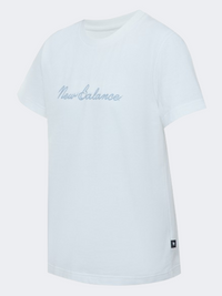 New Balance Script Women Lifestyle T-Shirt White
