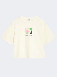 Puma Claassics Brand Love Women Lifestyle T-Shirt Warm White