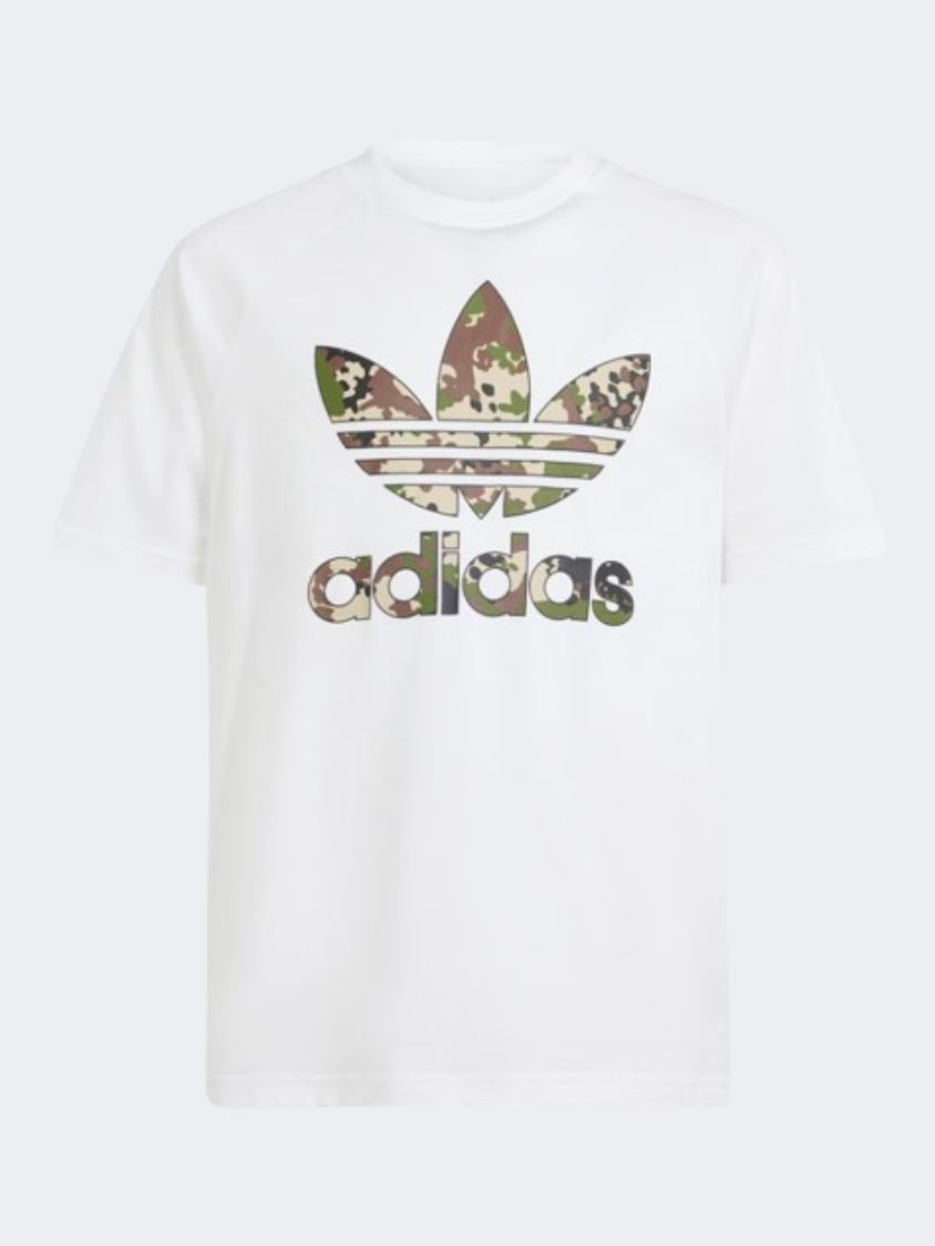 Adidas Camo Boys Original T-Shirt White