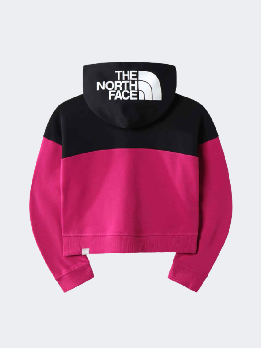 The North Face Drew Peak Cropped Girls Lifestyle Hoody Pink/Black