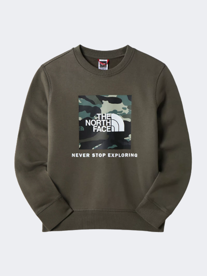 The North Face Box Boys Lifestyle Sweatshirt Olive Green