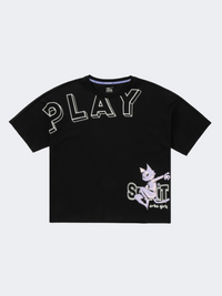 Erke Crew Neck Kids-Girls Lifestyle T-Shirt Black