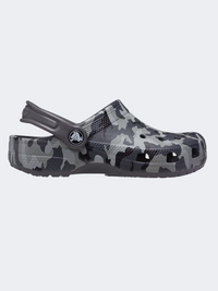 Crocs Classic Camo Clog Ps-Boys Lifestyle Slippers Black/ Grey