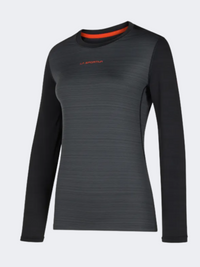 La Sportiva Tour Women Hiking Long Sleeve Carbon/Cherry Tomato