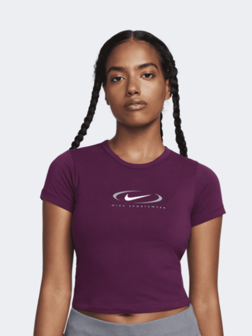 Nike Sportswear Women Lifestyle T-Shirt Bordeaux