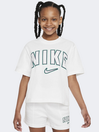 Nike Boxy Girls Lifestyle T-Shirt White