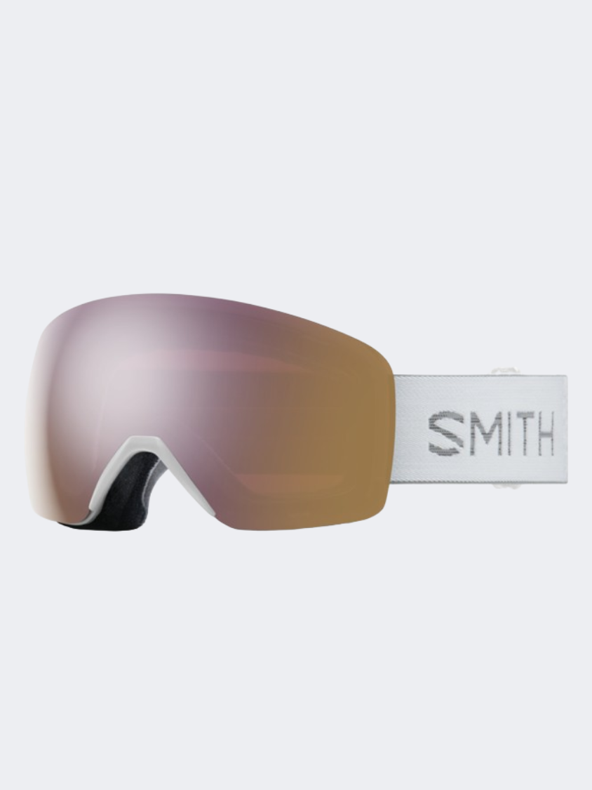 Smith Skyline Adult Skiing Goggles White/Chroma/Rose