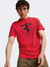 Puma Ferrari Race Tonal Big Shield Men Lifestyle T-Shirt Rosso Corsa