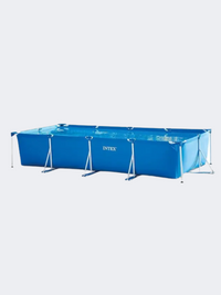 Intex Frame Pool Rectangular Beach Swimming Pool Blue